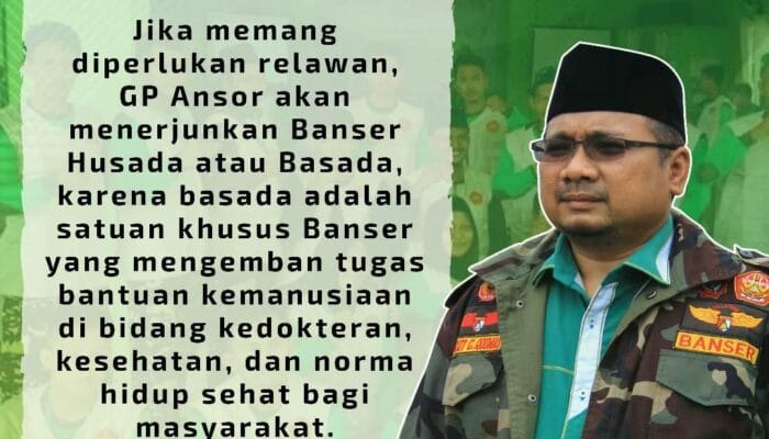 Gus Yaqut : SIAP MENERJUNKAN BASADA dan HUSADA LAWAN CORONA 1 SORBANSANTRI.COM