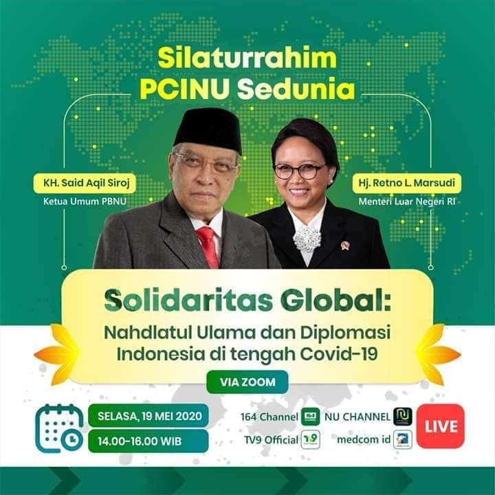 PBNU BERSILATURAHIM SECARA VIRTUAL DENGAN PCINU SEDUNIA 2 SORBANSANTRI.COM