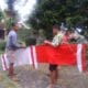 BANSER dan HISNURI (Santri Nurul Iman) Awali HUT RI ke-75 Dengan Pasangan Umbul-umbul 4 SORBANSANTRI.COM