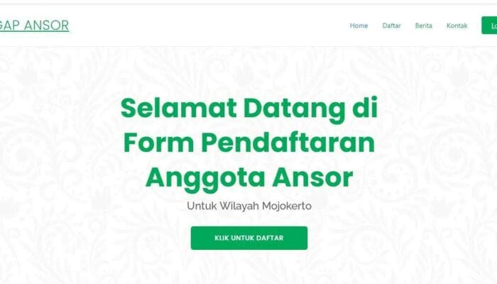 LAUNCHING WEBSITE RESMINYA, PC GP ANSOR KAB. MOJOKERTO LANGSUNG MELAKUKAN PENDATAAN ANGGOTA 1 SORBANSANTRI.COM