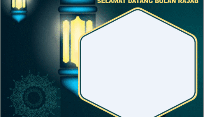 Twibbon Bulan Rajab 1443H Tahun 2022 Super Keren 1 SORBANSANTRI.COM