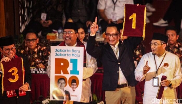 Senyum RK-Suswono Dapat Nomor Urut 1 Pilgub Jakarta 1 SORBANSANTRI.COM