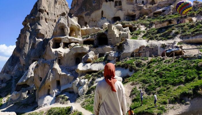 scenic view of cappadocia s rock formations
