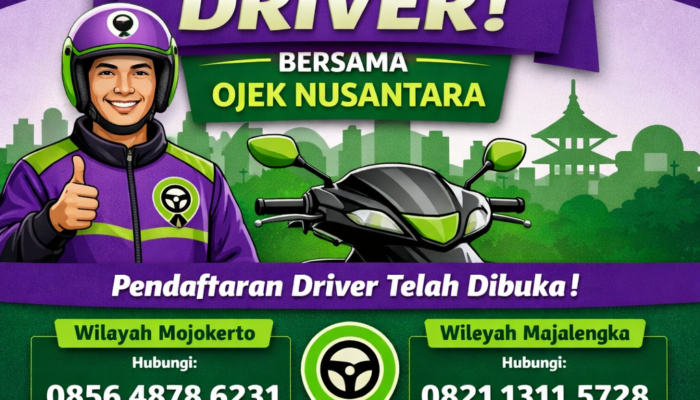 OJEK Nusantara Buka Rekrutmen Driver di Mojokerto dan Majalengka, Aplikasi Buatan Santri Anak Negeri Siap Beroperasi 1 Juli 1 SORBANSANTRI.COM